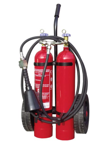 MBS-FIRE (Pii) 10kg Kohlendioxid CO2 Feuerlöscher, fahrbar Löschwagen EN 1866